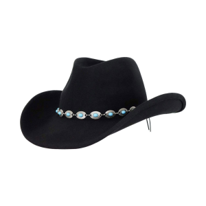 OUTBACK TRADING Silverton Black Wool Hat (1346-BLK)