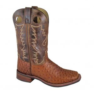 SMOKY MOUNTAIN BOOTS Men's Danville Cognac and Brown Crackle Leather Western Boots (4048)