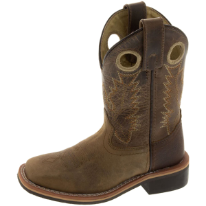 SMOKY MOUNTAIN BOOTS Kid's Jesse Brown Distress/Brown Crackle Leather Western Boots (3662C)