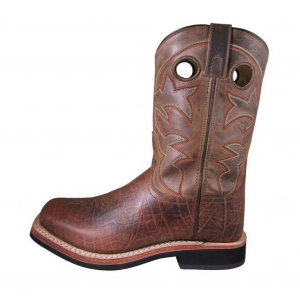 SMOKY MOUNTAIN BOOTS Men's Bandera Brown/Brown Wax Distress Leather Western Boots (4209)