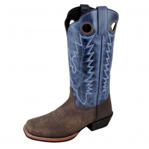 SMOKY MOUNTAIN BOOTS Women's Mesa Brown Oil Distress/Navy Crackle Western Boots (6012)