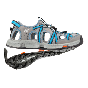 KORKERS Women's Swift Storm Grey/Blue Sandal with All-Terrain Soles (OS3101BE)