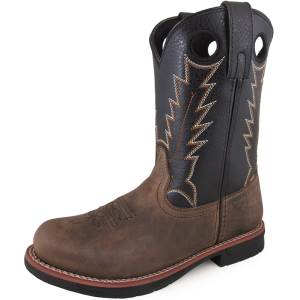 SMOKY MOUNTAIN BOOTS Kid's Buffalo Brown/Black Leather Cowboy Boots (3892)