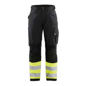 BLAKLADER Women's 7164 US Visibility Black and Yellow Trousers (716413309933) - Blaklader