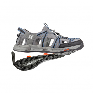 KORKERS Men's Swift Charcoal/Black Sandal with TrailTrac Soles (OS4101BK)