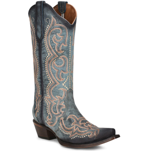 CORRAL Women's Blue Jean Embroidery And Triad Boots (L5869-M-05) - Corral