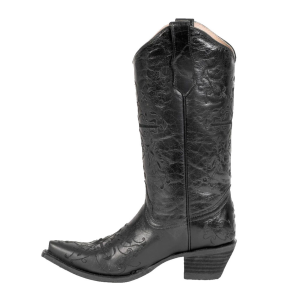 CORRAL Women's Cross Embroidery Black Snip Toe Western Boot (L5060-LD) - Corral