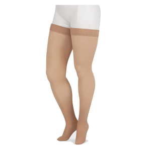 JUZO Soft Compression 20-30 mmHg FF Petite Silicone Thigh High Stockings - Juzo