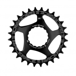 RACE FACE Narrow Wide Cinch Direct Mount Chainring, 24T, Black (RNWDM24BLK)