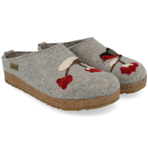 HAFLINGER Winterbird Silver Gray Clogs (731089-84) - Haflinger