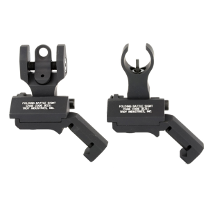 TROY 45 Degree Offset Black HK Front and Round Rear BattleSight Set (SSIG-45S-HRBT-00)
