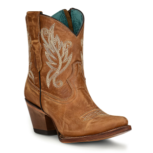 CORRAL Women's Golden Embroidery Ankle Boot (A4218) - Corral