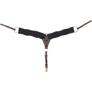 MARTIN SADDLERY 3in Mohair Dyed Fiber Black Breast Collar (BC300MOHAIRBK) - Martin Saddlery