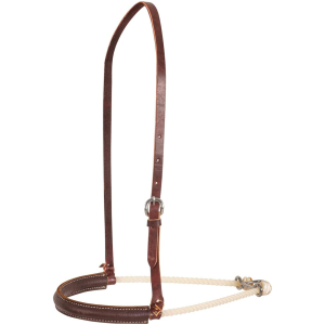 MARTIN SADDLERY Single Rope Chocolate Noseband with Harness Cover (NB100CH2) - Martin Saddlery