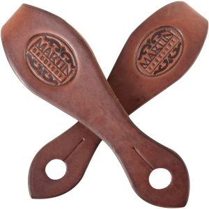 MARTIN SADDLERY Skirting Leather Chocolate Medium Slobber Straps (SLOBBERCHSM) - Martin Saddlery