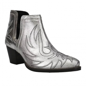 ROPER Women's Rowdy Metallic Silver Pointed Toe Boot (09-021-0981-2736-SI)