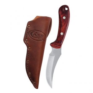 CASE XX Ridgeback Hunter Rosewood Knife with Leather Sheath (00398)