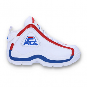 FILA Men's Grant Hill 2 Patriots White/High Risk Red/Nautical Blue Basketball Shoes (1BM01851-125)