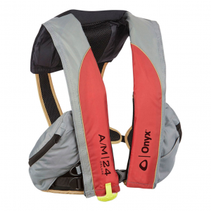 ONYX A/M-24 Deluxe Auto/Manual Inflatable Red Life Jacket (132100-100-004-20)
