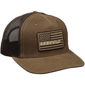LEUPOLD Leupold Flag Waxed Canvas Buck/Brown Trucker Hat (185040)
