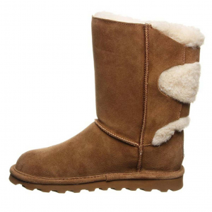 BEARPAW Women's Eloise Wide Hickory and Champagne Boots (2391W-849)