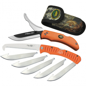 OUTDOOR EDGE Razor-Pro 6-Blade Blaze Orange Saw and Knife Combo (ROC-30C)