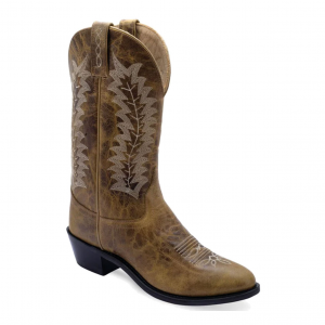 OLD WEST Mens Burnt Tan Western Boots (OW2039)