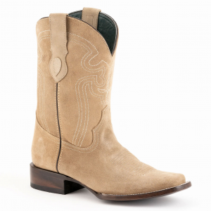 FERRINI Men's Roughrider Narrow Square Toe Taupe Western Boots (1347141)