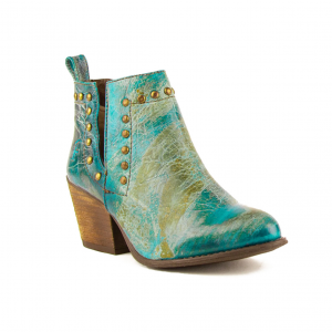 FERRINI Women's Stella Medium Round Toe Turquoise Boots (6101450)