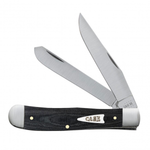 CASE XX Trapper Smooth Black Micarta 2-Blade Pocket Knife (27730)