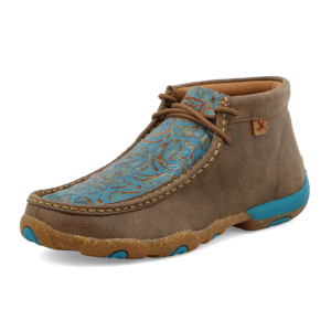 TWISTED X Women's Chukka Bomber and Turquoise Driving Moc (WDM0148)