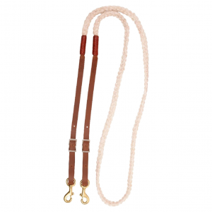 MARTIN SADDLERY Hand Braided 3-Strand With Buckle Snap Ends Roping Rein (RR3RFB)