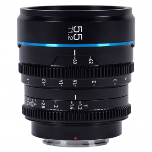 SIRUI Nightwalker Series 55mm T1.2 S35 Manual Focus Black Cine Lens, X Mount (MS55X-B)