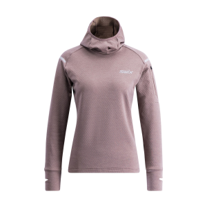 SWIX Women's Pace Light Plum Midlayer Hooded Sweater (10059-23-80953) - Swix