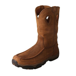 TWISTED X Men's 11in Pull-On Distressed Saddle/Saddle WP Hiker Boot (MHKBW01)