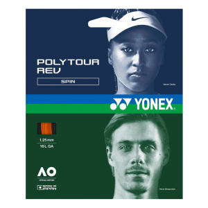 YONEX PolyTour Rev 125 16L-Gauge Bright Orange Tennis String Reel (PTGRV125-2BO)
