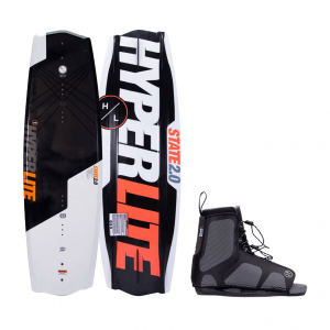 HYPERLITE State 2.0 Black Wakeboard With Remix Bindings