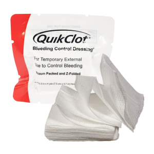 NAR QuikClot Bleeding Control Dressing Z-Fold 3inx4yd (30-0161) - North American Rescue