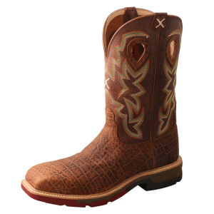 TWISTED X Men's 12in Nano Toe Western Work Boot with CellStretch