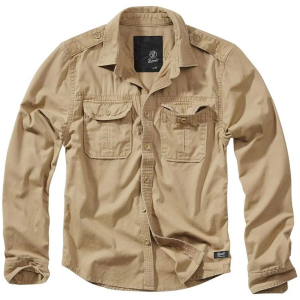 BRANDIT INDIVIDUAL WEAR Men's Rugged Black Long Sleeve Shirt (9373-11002) - Brandit Individual Wear