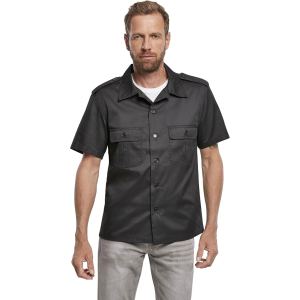 BRANDIT INDIVIDUAL WEAR Men's Worker Black Short Sleeve Shirt (4101-11002) - Brandit Individual Wear