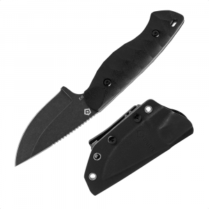 GRITR Scout Outdoor Camping EDC Drop Point Fixed Blade Knife w/ Kydex Sheath