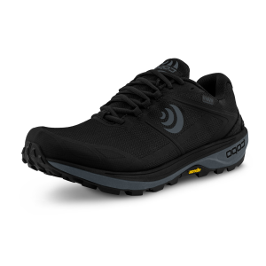 TOPO ATHLETIC Men's Terraventure 4 WP Black/Charcoal Trail Running Shoes (M067-BLKCHA)