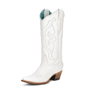 CORRAL Women's White Embroidery Boots (Z5046)
