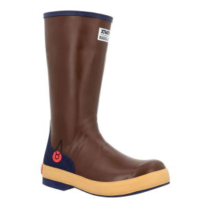 XTRATUF Men's Legacy Rugged Seas 15in Brown/Navy Academy Work Boots (XML900) - Xtratuf