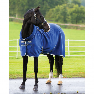 HORSEWARE IRELAND Rambo Cosy Navy/Beige Fleece Blanket (ACAD52-BMDB)