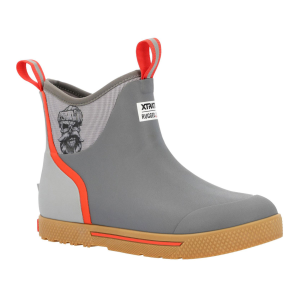 XTRATUF Men's Wheelhouse Rugged Seas 6in Smoked Pearl/Alloy/Grenadine Boots (XMW102) - Xtratuf