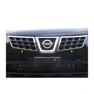 QAA 2-Piece Stainless Steel Front Grille Accent Trim fits Nissan Rogue 2008-2013, Nissan Rogue Select 2014-2015 (SG28535)