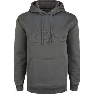 DRAKE Men's The Back Eddy Embossed Solid Hoodie (DS2298) - Drake
