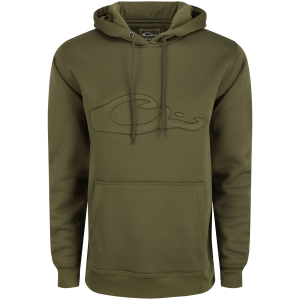 DRAKE Men's The Back Eddy Embossed Solid Hoodie (DS2298) - Drake